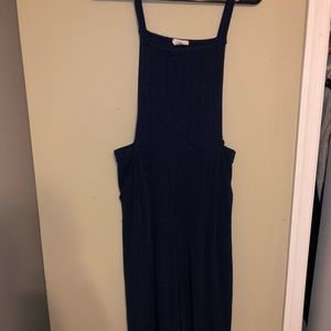 Navy blue cloth overalls